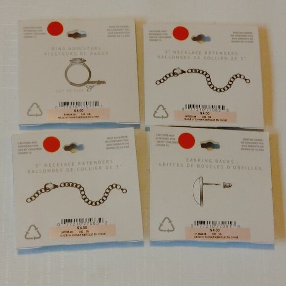 Earring Backs Necklace Extenders Ring Adjusters LOT of Jewellery Accessories BN - Picture 2 of 2
